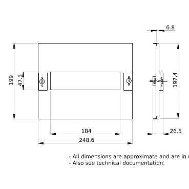 PrismaSeT_LVS03214_Modular Front Plate 4M W250