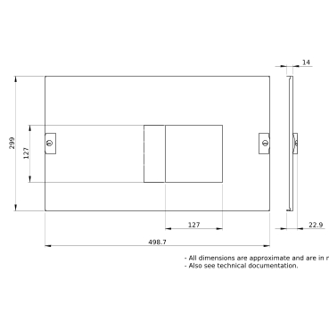 LVS03296 - FRONT PLATE NSX630 HZ FIX.TOG.W600 6M | Schneider