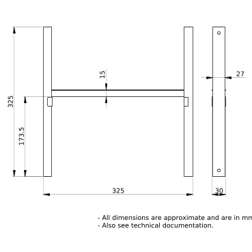 PrismaSeT_LVS03404_Adjustable Modular Device Rail, W = 400 Mm