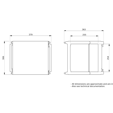 PrismaSeT_LVS03487_Mounting Plate For Vertical Fixed Ns1600, 3P Or 4P, W = 400 Mm