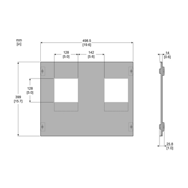 LVS03663 - Tapa P 2 NSX630 Vert.Man/Rotat/Telem | Schneider