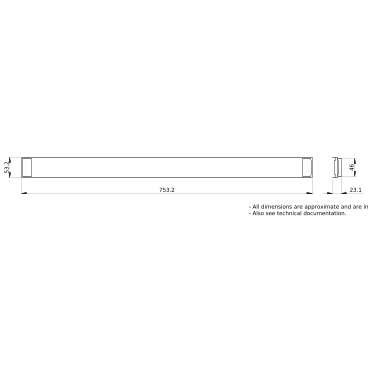 PrismaSeT_LVS03851_Plain Front Plate, 1 Module, W = 750 Mm