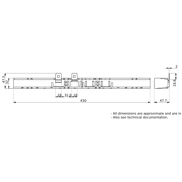 PrismaSeT_LVS04012_Linergy Fm 1P + N Dis.Block 200A 24M 24Holes