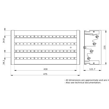 PrismaSeT_LVS04052_Multi-Stage Dist.Blk 4P 160A