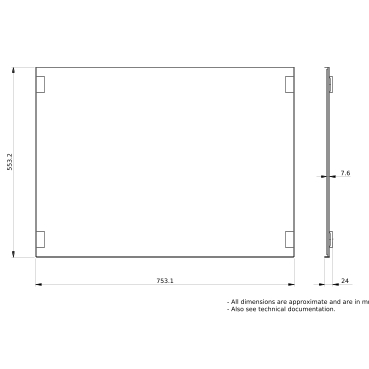 PrismaSeT_LVS04161_Threaded Bars (4) 160A W1000 For Linergy Bs Busbar