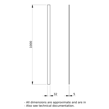 PrismaSeT_LVS04163_Threaded Bars (4) 400A W1000 For Linergy Bs Busbar