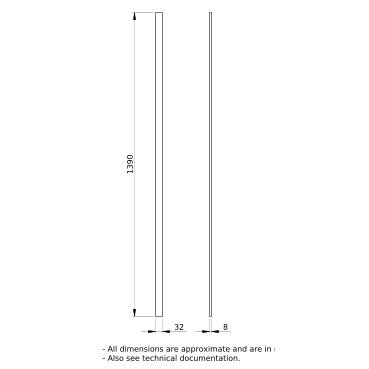 PrismaSeT_LVS04174_Threaded Bars (4) 630A W1400 For Linergy Bs Busbar