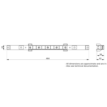 PrismaSeT_LVS04191_Linergy Bs Rear Busbar Support 400 A