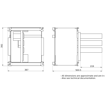 PrismaSeT_LVS04483_Connection Transfer Assembly For Horizontal Ns1600, 3P