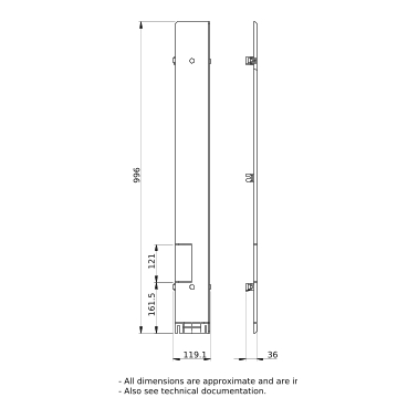 PrismaSeT_LVS04921_Form 2 Front Barrier For Lateral Vertical Busbars