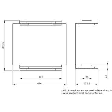 LVS04974 - Form 2 cover for horizontal busbars LGYE 2500A or BS