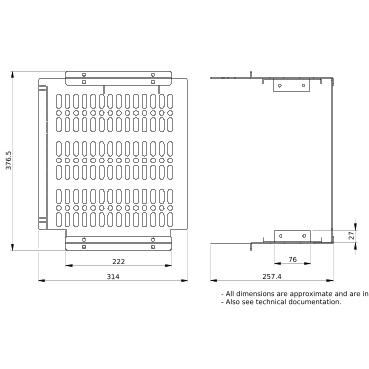 LVS04983 - Form 2 cover for horizontal busbars LGYE 2500A or BS