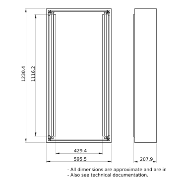 PrismaSeT_LVS08108_Wall-Mounted Encl.W600 24M  IP30