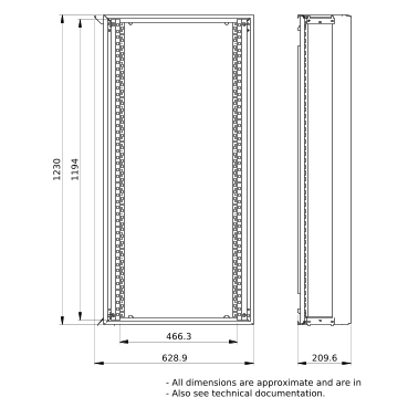 PrismaSeT_LVS08118_Extension Enclos. W600 24M  IP30
