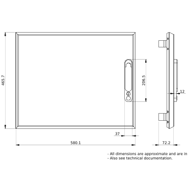 PrismaSeT_LVS08123_Plain Door W600 9M  IP30