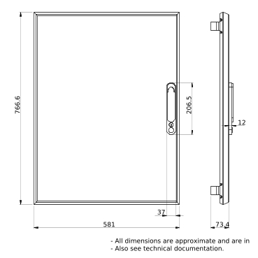 PrismaSeT_LVS08125_Plain Door W600 15M  IP30