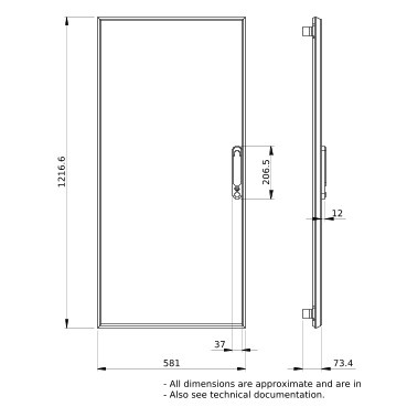 PrismaSeT_LVS08128_Plain Door W600 24M  IP30