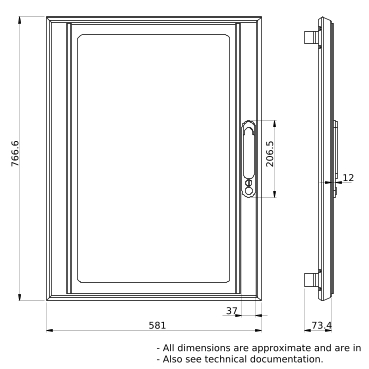 PrismaSeT_LVS08135_Transparent Door W600 15M  IP30