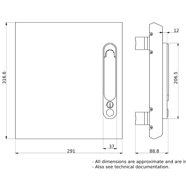 PrismaSeT_LVS08182_Plain Duct Door W300 6M  IP30