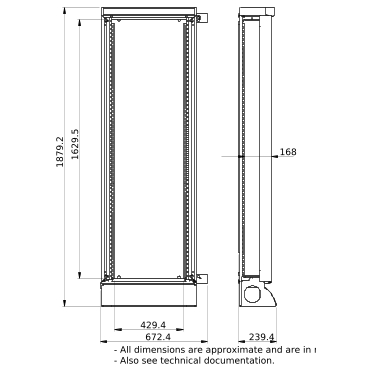 PrismaSeT_LVS08214_Extension Floor-St.Enc.W600 33M IP30