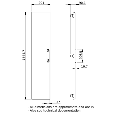 PrismaSeT_LVS08282_Plain Duct Door W300 27M IP30
