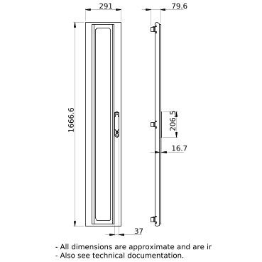 PrismaSeT_LVS08294_Transp. Duct Door W300 33M IP30