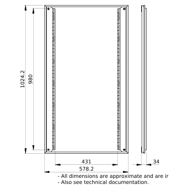 PrismaSeT_LVS08315_Extension Encl. W600 19M  Ip55