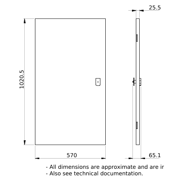 PrismaSeT_LVS08325_Ip55 Plain Door 19M