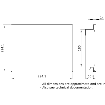 PrismaSeT_LVS08372_2 Plain Up/Low Plate W300  Ip55