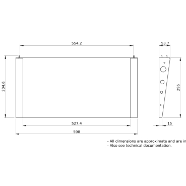 PrismaSeT_LVS08386_Canopy For Ip55 Enclosure W600
