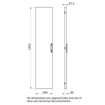 PrismaSeT_LVS08514_IP30 Plain Door W400