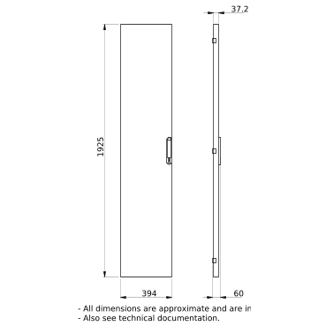 PrismaSeT_LVS08524_IP55 Plain Door W400