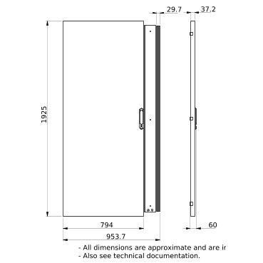 PrismaSeT_LVS08528_IP55 Plain Door W800