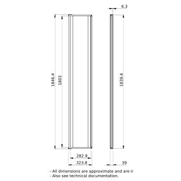 PrismaSeT_LVS08564_Hinged Fr.Plate Sup.Frame W400