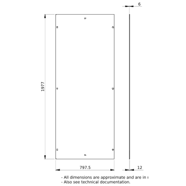 LVS08748 - Pannello fondo IP55 L800 Prisma P | Schneider Electric