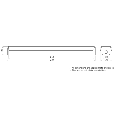 PrismaSeT_LVS08773_Cable Tie Supports (4), W = 300 Mm