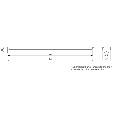 PrismaSeT_LVS08774_Cable Tie Supports (4), W = 400 Mm