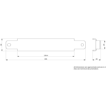 PrismaSeT_LVS08796_Cable Tie Supports (4), D = 600 Mm