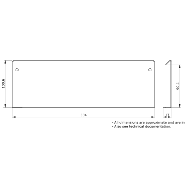 PrismaSeT_LVS08807_Plinth Raiser W300 H100Mm  IP30