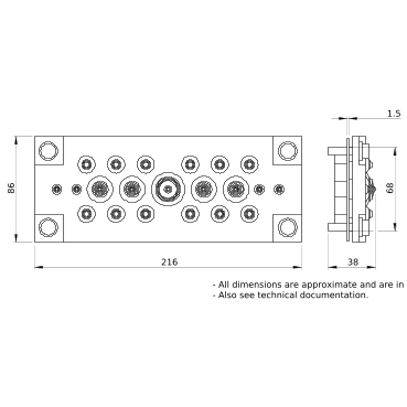 PrismaSeT_LVS08872_Membrane Gland Plate 25 Cables
