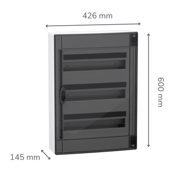 ＥＬＰCDボックスセット LVSXM318 - PrismaSet XS, Cofret cu montaj aparent, 3x18 Module