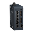 Modicon Standard, некерований мережевий комутатор, 6 портів для мідного кабелю, 2 порти для багатомодового оптоволокна