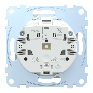 MEG2311-0344 - SCHUKO-Steckdose mit Klappdeckel, Steckklemmen  