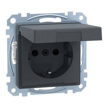 MEG2314-0414 - SCHUKO-Steckdose mit Klappdeckel, IP44 