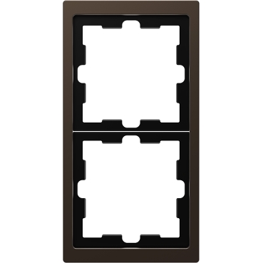 MTN4020-6552 - Cover frame, Merten D-Life, 2 gangs, mocca