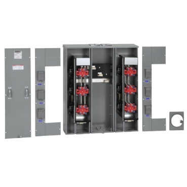 MP66125 - Meter center, MP Meter-Pak, 6 sockets, no bypass, 4 jaws