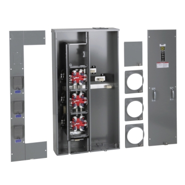 MPH33125 - Meter center, MP Meter-Pak, 3 sockets, horn