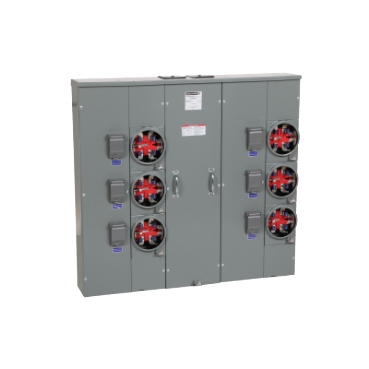 MPH86200 - Meter center, MP Meter-Pak, 6 sockets, horn