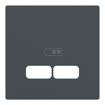 MTN4367-0414 - Cover plate, Merten System M, for 2 USB charger 