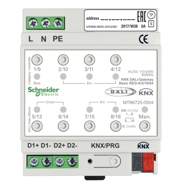 MTN6725-0004 - KNX DALI-Gateway Basic REG-K/2/16/64 | 施耐德电气